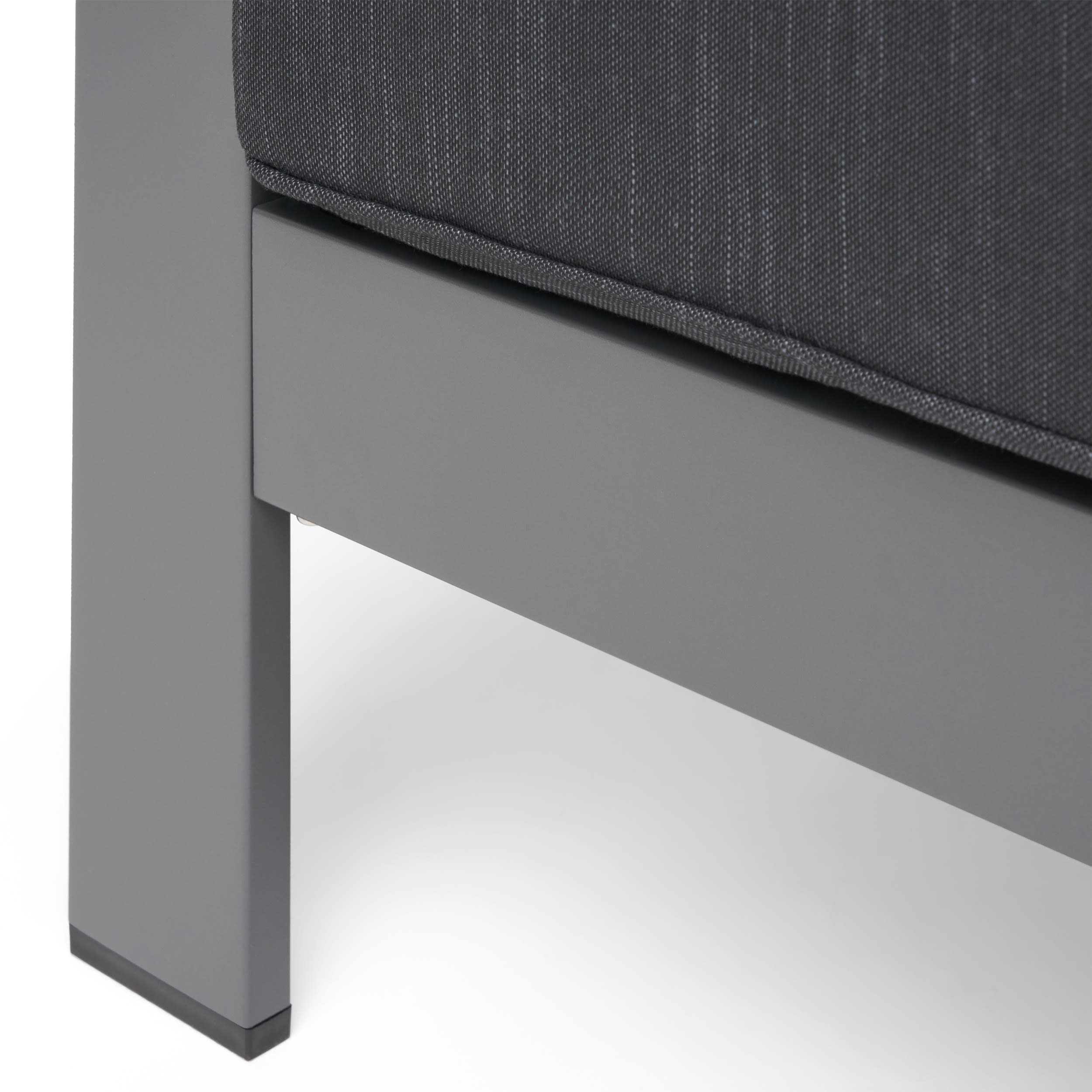 Miller Aluminum Outdoor Loveseat, Gray, Dark Gray