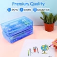 thumbnail image 5 of Aoznliie Pencil Box, Plastic Clear Pencil Case with Pouches for Students, Clear Pencil Pouch for School Desk Storage,9x5x3 inch, 5 of 6