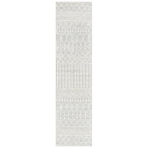 SAFAVIEH Tulum Glen Oriental Runner Rug, Light Grey/Ivory, 2' x 21'