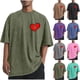 thumbnail image 1 of RKSTN Valentine's Day T Shirts for Man Oversized Crewneck Cotton Valentine Print Short Sleeves Shirts Tops Mens Casual Round Neck Sports Washed Distressed T-Shirts Loose Fits Comfy Soft Tee Shirts, 1 of 6