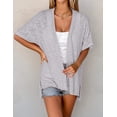 thumbnail image 3 of Zeagoo Womens Lightweight Cardigan Short Sleeve Cardigans Open Front Beach Coverup, 3 of 6