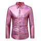 thumbnail image 1 of Blusa y camisa de manga larga con cuello vuelto para hombre, traje de escenario, moda informal, cuello vuelto, botones, camisa de manga larga, blusa para hombre, 1 of 3