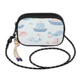 thumbnail image 2 of Stylish Crossbody Phone Bag Purse Handbags Adjustable Strap, Compact Design for Essentials Pastel Blue Sea Animals, 2 of 7
