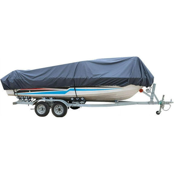 SHZAITOR Heavy Duty Boat Cover 600D Trailerable Replacement for V-Hull 16-18.5 94