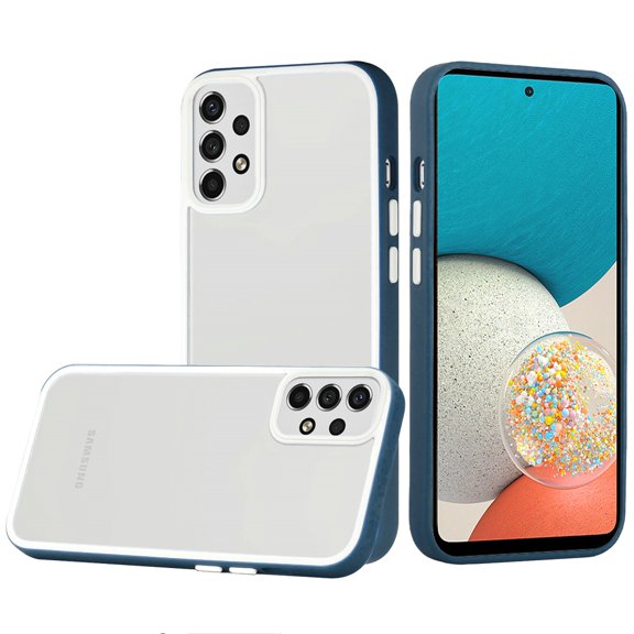 For Samsung A53 5G High Quality Transparent Colored Bumper Hybrid Case Cover
