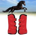 thumbnail image 4 of Protector De Patas Delanteras De Caballo, Botas De Soporte De Patas Delanteras De Caballo Ajustables PU Neopreno Cómodo Transpirable Liberación Rápida Para Entrenamiento Para ANGGREK Otros, 4 of 8