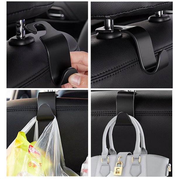1pcs Multi-functional Clips Car Seat Hook Auto Fastener Car Accessries Car Clips Seat Back Hooks for Bag Handbag Auto BracketTransparent hook He Qiyong unisex