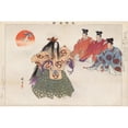 thumbnail image 2 of Kōgyo Tsukioka 24x17 Gold Ornate Framed and Double Matted Museum Art Print Titled - Nogaku Zue, Pl.12 (1897-1901), 2 of 4