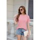 thumbnail image 4 of Camisetas de Corta con Encaje para Mujer, Estilo Ejecutivo, Color Rosa, Talla M, 4 of 9