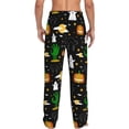 thumbnail image 3 of Picia Halloween Mens Soft Woven Cotton Elastic Waistband Sleep Pajama Pant Lounge Sleep Pant With Pockets And Drawstring-Large, 3 of 9