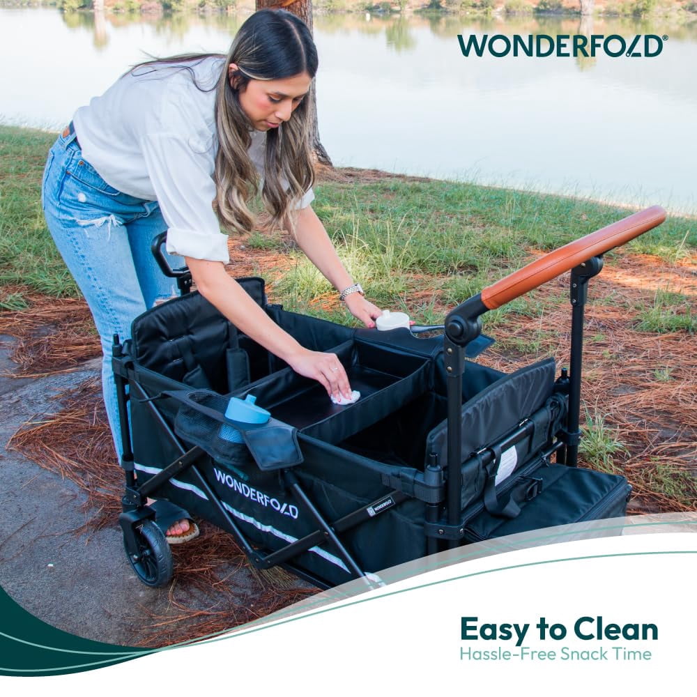 WONDERFOLD X Series Snack Tray for X2 Stroller Wagon with Flip-Out Cup Holders to Maximize Space, Easy Install (X2 Wagon Stroller Compatible ONLY)