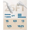 thumbnail image 2 of Cable de extensión DEWENWILS de 25 pies y 3 salidas, calibre 16/3, 13 A/125 V, 2 of 7