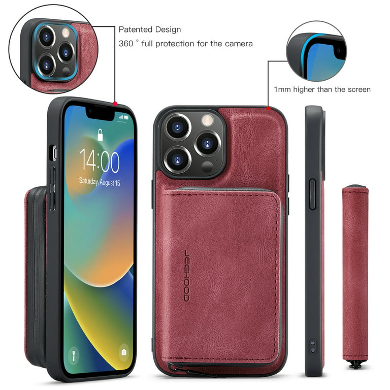 Decase for iPhone 14 Pro Max Case, Wallet Card Holder Luxury PU