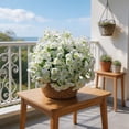 thumbnail image 5 of Artificial Petunia Flowers 50 Stems 13 Inch UV Resistant Fake Petunia Bouquet, Realistic Faux Floral Bundle for Outdoor Garden Patio Window Box Hanging Basket Home Decor, 5 of 6