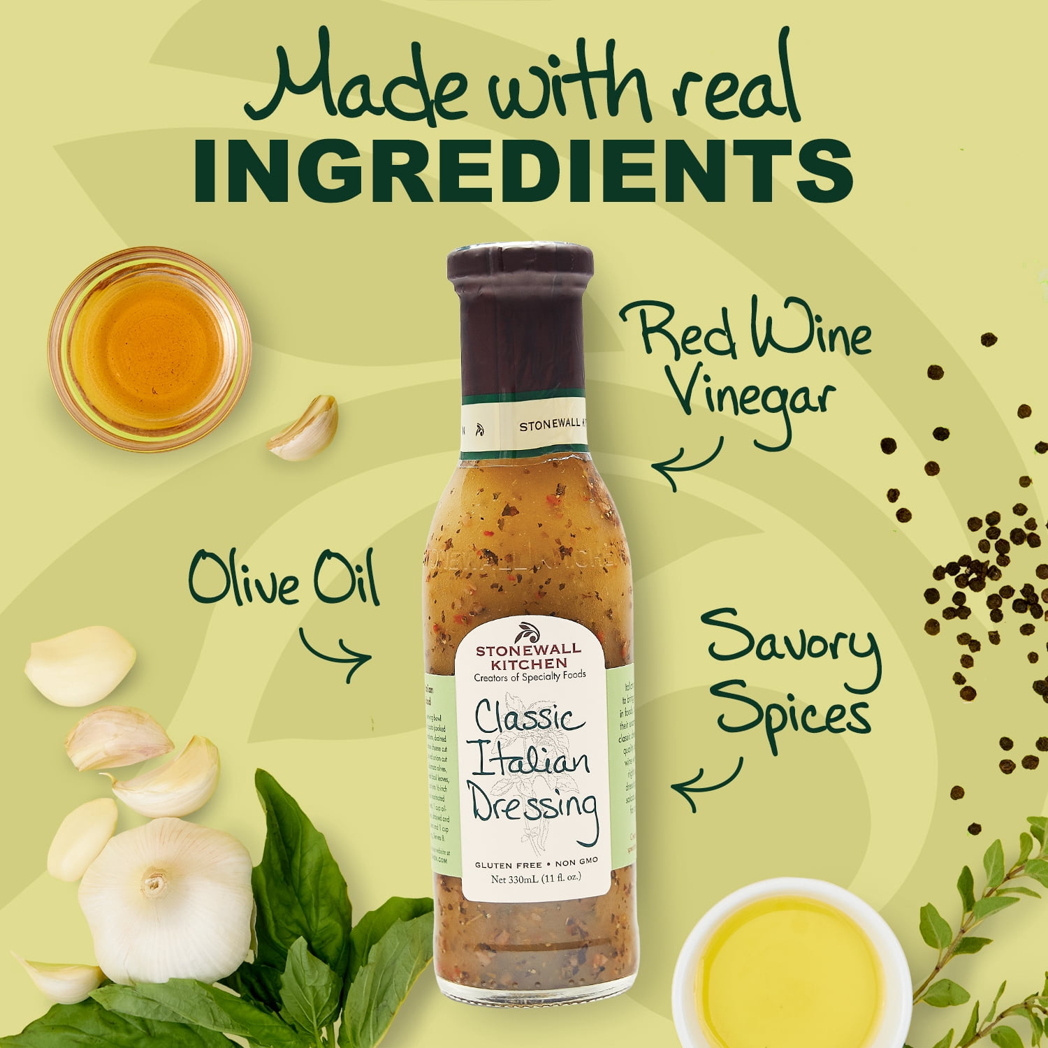 stonewall kitchen classic greek dressing product info and reviews Italian Dressing, 11 oz Jar Brookshire's
