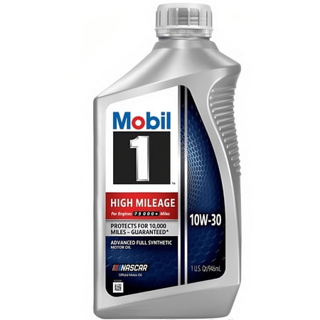 1 Quart Engine Motor Oil MOBIL 1 High Mileage Full Synthetic SAE 10W-30 MPN #103535