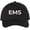 Black/White, variant on EMS Embroidered Baseball Cap | Emergency Medical Services Paramedics First Responders Hat | Structured (Navy/Gold)
