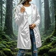 thumbnail image 2 of hoksml Women's Packable Hooded Rain Jacket, Water Resistant Full Zip Windproof Outerwear Coat with Storage Bag, 2 of 9