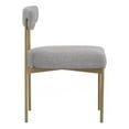 thumbnail image 3 of Sunpan Seneca 19.5" Fabric Dining Chair in Antique Brass-Gray (Set of 2), 3 of 7