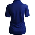 thumbnail image 3 of CLOVERY Women's Activewear 2-Button Short Sleeve Polo Shirt (S-3XL), 3 of 5