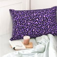 thumbnail image 4 of KLL Purple Leopard Pillow Covers Envelope Closure,Super Soft and Cozy Fuzzy Fleece Pillow Case Cover (No pillow core）, 4 of 5