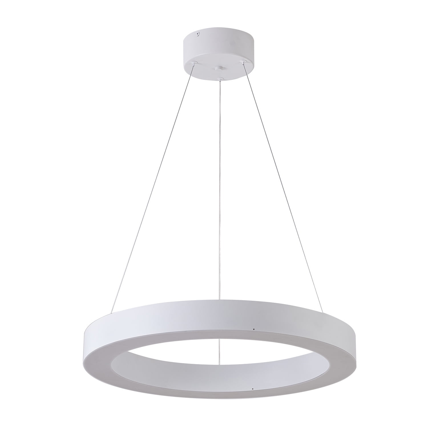 Modern Halo Ring Light - Matte White light Ceiling Light with Crystal Accent - 21.6 Inch Diameter