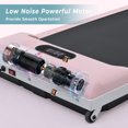 thumbnail image 4 of 2 in 1 Under Desk Treadmill, Walking Pad 2.5HP with LED Display, Bluetooth APP and Remote Control, Walking Jogging Running Machine Fitness Equipment for Home Gym Office, 265lbs Load, Pink, 4 of 13