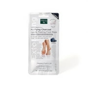 Earth Therapeutics Large Peeling Foot Mask- Charcoal, Single