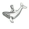 thumbnail image 1 of Sterling Silver 18" Unisex 1.5mm Box Chain Large Whale Pendant Necklace, 1 of 2