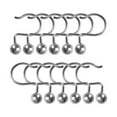 thumbnail image 5 of Utopia Alley Shower Hooks - Shower Curtain Rings for Bathroom - Rust Proof Shower Curtain Hooks for Shower Curtain or Liner - Set of 12, Brushed Nickel, 5 of 10