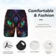 thumbnail image 3 of Fotbe Futuristic Cat Warrior Traje de Baño para Hombre – Shorts de Natación de Secado Rápido con Forro y Bolsillos-Medium, 3 of 6