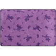 thumbnail image 4 of SKYSONIC Purple Halloween Abstract Non-Slip Area Rug, Witch Bat Silhouette Floor Carpet Comfort Floor Mats Decor for Indoor Front Porch Living Room Bedroom Kitchen, 36"x24", 4 of 7