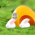 thumbnail image 4 of 25 piezas de conejo en miniatura encantadores figuras de conejo lindas estatuas de conejito para adornos de animales de micro paisaje, 4 of 5