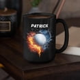 thumbnail image 3 of Personalized Basketball Coffee Mug - Gift for Sports Lovers, Custom Cup With Name, Ceramic 15oz, Customized Fan Black Cup, 3 of 10