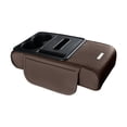 thumbnail image 2 of davian Car Armrest Pad Center Console Box Tissue Holder PU Leather Comfortable Sponge Padding Multifunctional Storage Organizer with Phone Slot Easy Installa coffee, 2 of 8