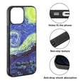 thumbnail image 2 of FINCIBO Soft Rubber Protector Cover Case for Apple iPhone 13 mini 5.4" 2021 (NOT FIT Apple iPhone 13 Pro 6.1" 2021/iPhone 13 6.1" 2021/iPhone 13 Pro Max 6.7" 2021), The Starry Night Moon Van Gogh, 2 of 5