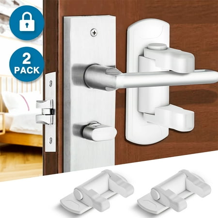 Child Safety Door Handle Locks 2pack Adhesive Baby Proof