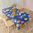 thumbnail image 2 of Pioneer Flower Floral Print Pattern Rectangle Tablecloth 60"x102",Waterproof Polyester Rectangle Table Cloth, Wipeable Spillproof Polyester Tablecloth for Dining, Camping, Indoor and Outdoor, 2 of 6