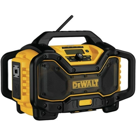 DEWALT 20V MAX Bluetooth Radio, 100 ft Range, Battery and AC Power Cord Included, Portable for Jobsites DCR025