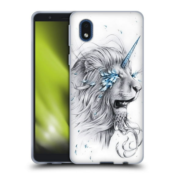Head Case Designs Officially Licensed Jonas "JoJoesArt" Jödicke Wildlife 2 Lion Soul Soft Gel Case Compatible with Samsung Galaxy A01 Core (2020)
