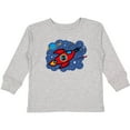 thumbnail image 3 of Inktastic Rocket Ship 3rd Birthday Boys Long Sleeve Toddler T-Shirt, 3 of 5