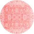 thumbnail image 1 of Ahgly Company Machine Washable Indoor Round Oriental Red Traditional Area Rugs, 7' Round, 1 of 4