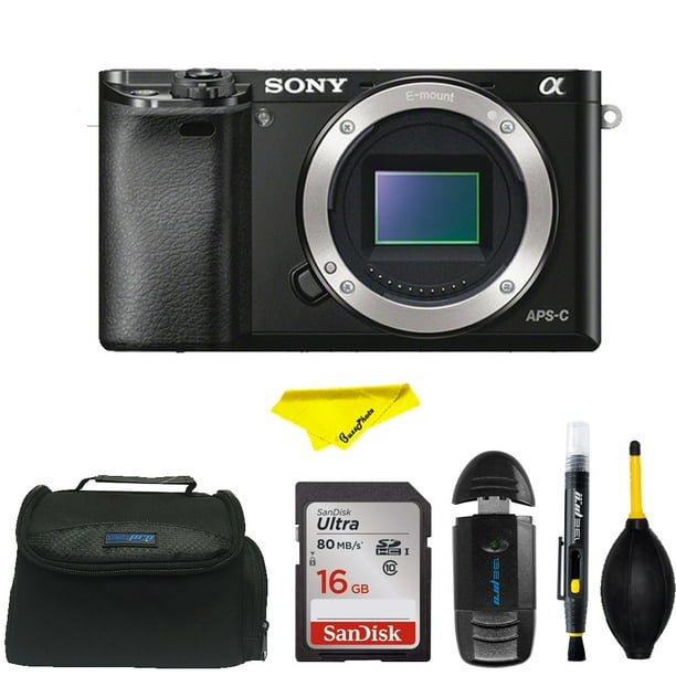 Sony Alpha a6000 Mirrorless Digital Camera Body with Accessory Kit (Black)