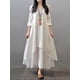 thumbnail image 2 of Nueva moda mujer Casual vestido suelto sólido manga larga Boho largo Maxi vestido Abanopi Vestido, 2 of 7