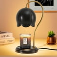 thumbnail image 1 of Flower Candle Warmer Lamp with 2 Bulbs, Black Gold Dimmer Timer Large Electric Candles Warming Light, Flameless Wax Melter Lamps Warmers Burner, Bedroom Living Room Vintage Home Decor, 1 of 7