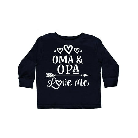 

Inktastic My Oma Opa Love Me Grandchild Gift Gift Toddler Boy or Toddler Girl Long Sleeve T-Shirt