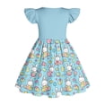 thumbnail image 5 of SELONE Cute Dresses for Girls Easter Ruffle Short Sleeve Dress Crew Neck Midi Sundress Bunny Cute Hoilday Outfits 3-14Y, 5 of 6