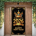 thumbnail image 2 of Golden Design New Year Banner 2026 Festive Crown Decoration Celebration Event for Indoor Party Holiday Festivity, 2 of 9