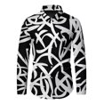 thumbnail image 2 of Camisa De Manga Larga De Moda Estampada Irregular Para Hombr, 2 of 5