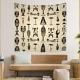 thumbnail image 3 of Dot Circle Bohemia Durable Tapestries - Modern Beige Bassrelief Aesthetic Tapestry Beautiful Boho Washable Tapestry Curtain - for Dorm Living Room House Home 51x59 Inches, 3 of 5
